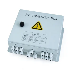 PV combiner box — cable gland connections